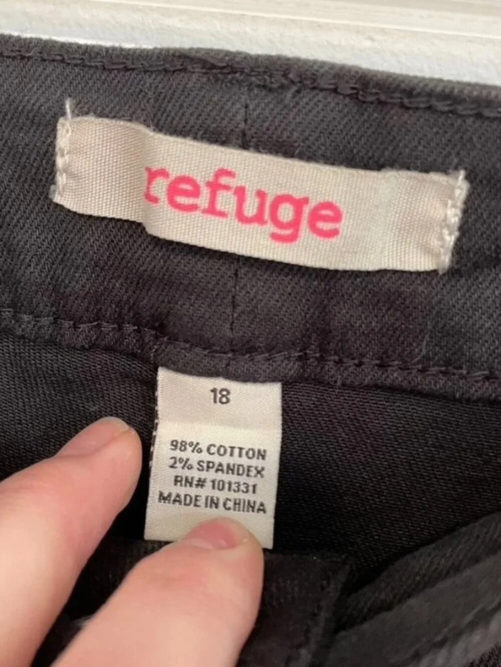 NEW NWT REFUGE Hi-Rise Cheeky Jean Shorts Black High Waisted 5